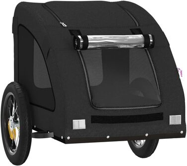 Причіп для собак Oxford, 124x53x53 см, чорний - універсальний для маленьких та великих тварин