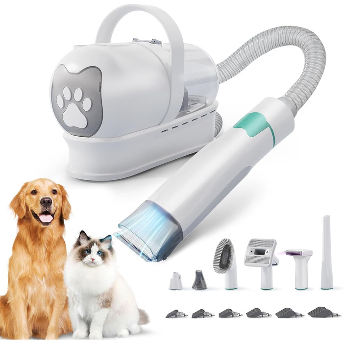 Пилсос для собак і котів з насадкою для грумінгу, 13000Pa, професійний набір для догляду за тваринами