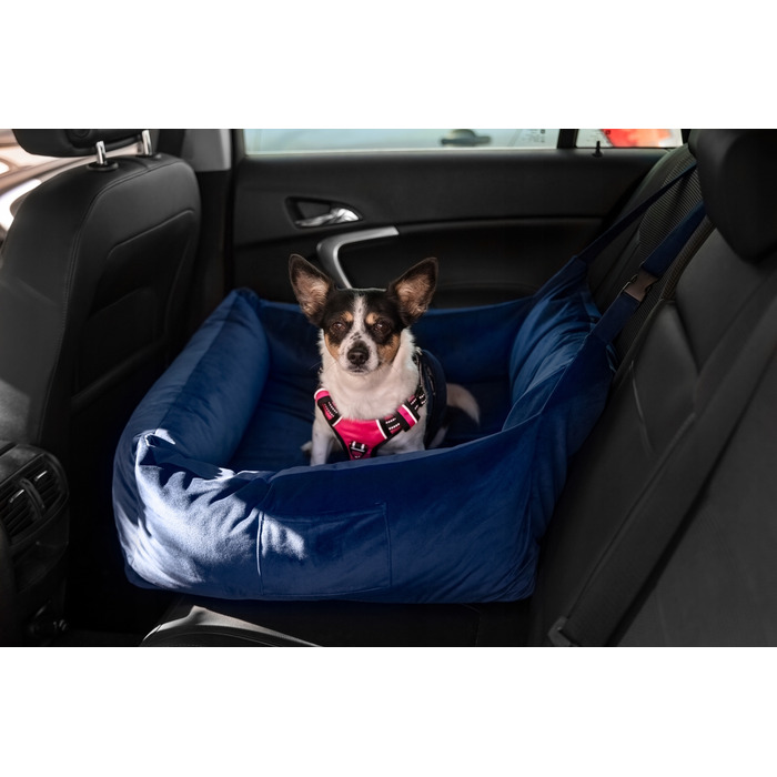 Автомобільний автокрісло-переноска для собак Huggy Doggy L (для бульдогів, такс та середніх порід)