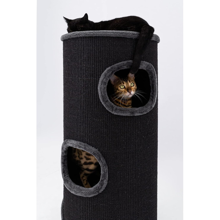 Petrebels Дряпка для котів - дряпка-домик, 110 см, чорна