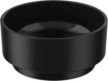 Керамічна миска DRAIAX ElegantFeed S для котів і малих собак, чорна, матова зовні, глянцева всередині