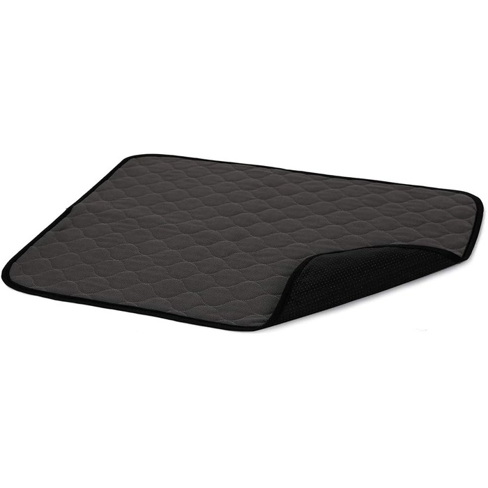 Водонепроникний килимок для собак, миючий, неслизький, швидковисихаючий, для дивана, авто, клітки, трави, ліжка (великий: 100 x 67 см, сірий)