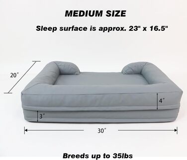 Практичне ортопедичне ліжко для собак та котів знімний чохол, водонепроникне, велике (M) 76х51х18 см