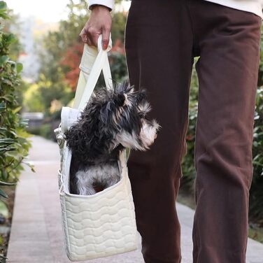 Сумка-переноска для собак та котів, велика, бежева, L (41x18x30 см)