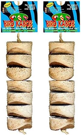 Wesco Pet Original Bird Kabob – іграшка для птахів, натуральна, 2 шт, для папуг та екзотичних птахів, розжовувана