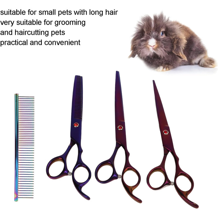 Професійний набір ножиць для грумінгу собак, 5 шт., 17.8 см, нержавіюча сталь