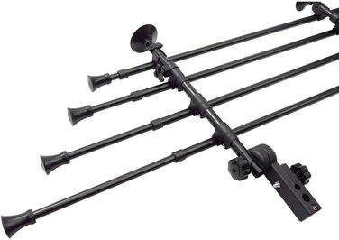 Гілка-перегородка для автомобіля OSYO | Безпечна перегородка для собак у багажнику | Сталевий каркас, чорна, H: 32-53см, L: 82-140см