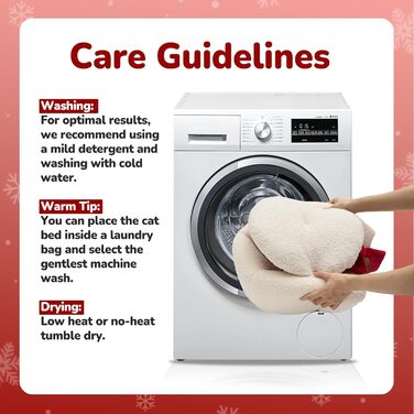 Кігтеточка-будиночок CATISM для котів на Новий Рік, 42x42x55 см, білий, з теплим килимком, знімний будиночок, антиковзаюча поверхня