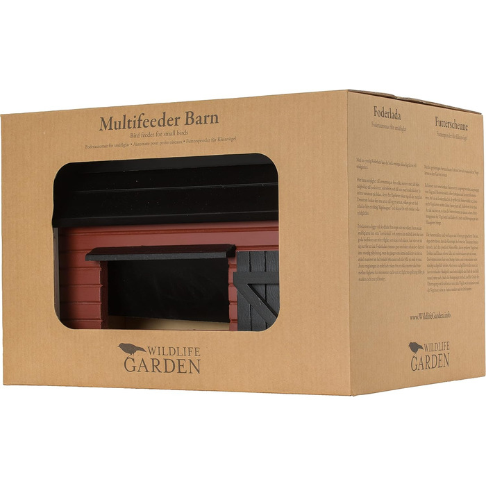 Дерев'яна годівниця для птахів Wildlife Garden WG221, червона