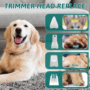 Триммер для собак Leise: догляд за кігтями та шерстю. LED-підсвітка, для собак та котів.