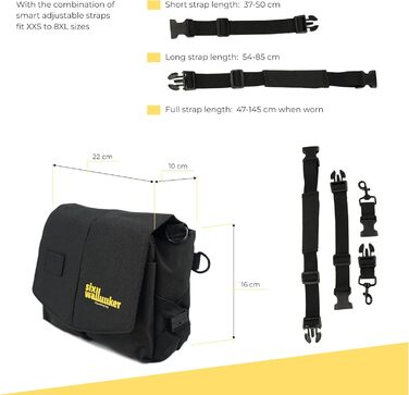 Leckerlibeutel для собак Arrivly SixWalker з магнітним закриттям: практичний фідер для тренувань, універсальна сумка для ласощів з винімною кишенєю (чорний)