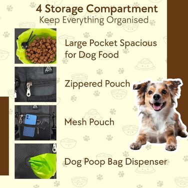 Сумка для ласощів для собак Leckerlibeutel: зручна сумка для цуценят з регульованим ремінцем, кліпсою для пояса, дозатором кульок та кишенями на блискавці та на шнурку