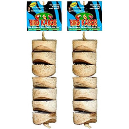 Wesco Pet Original Bird Kabob – іграшка для птахів, натуральна, 2 шт, для папуг та екзотичних птахів, розжовувана