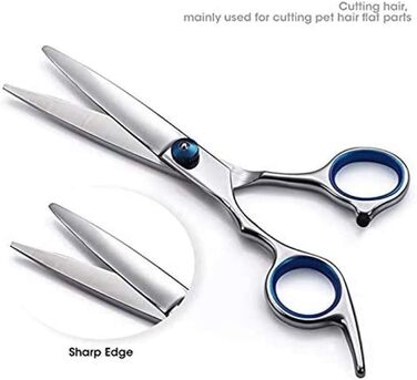 Набір для догляду за собаками CLQ: 4 ножиці з нержавіючої сталі для довгого та короткого волосся