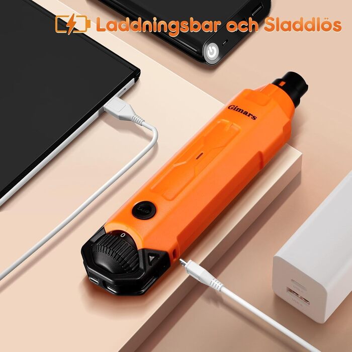 Шліфувальник для собак та котів Gimars з 6 режимами, LED-підсвічуванням, USB-зарядкою та регулюванням швидкості (12000 об/хв)