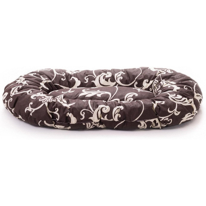 Вільхове ліжко для собак та котів - зручне та стильне, 58x42x15 см, коричневе з мереживом