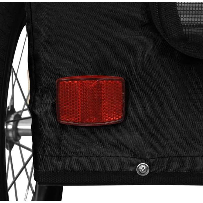 Причіп для велосипеда: вантажний, складний, для собак, чорний, Oxford-Gewebe, до 30 кг, з прапорцем та сумкою