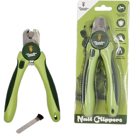 Професійна кусачка для догляду за кігтями собак Thunderpaws з захистом, блокуванням та пилочкою (середня/велика, зелена)