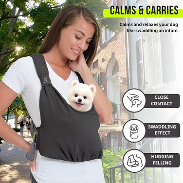 Сумка-переноска для собак та котів (маленьких порід) – сіра, з регулюванням, для цуценят та малих собак