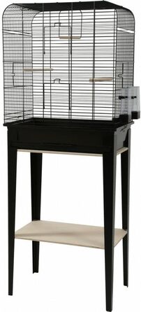 Клітка для птахів Zolux Chic Loft L з підставкою, чорна