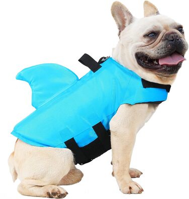 Спасальний жилет для собак FONLAM, блакитний, розмір M - для малих та середніх порід