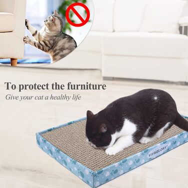 Кігтеточка для котів VIVAGLORY з картону, 3 шт. в упаковці, XL (44 x 28,5 см), з котячою м'ятою