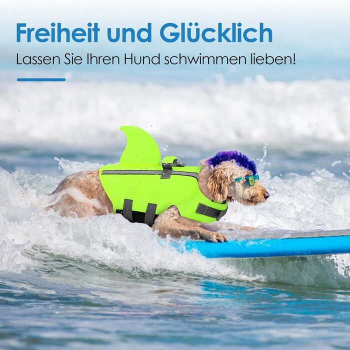 Світлодіодна рятувальна жилетка для собак AOFITEE Hai, XS-M, зелена