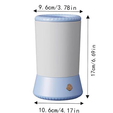 Миска для миття лап домашнім тваринам, мийка для лап собак | Силіконовий очищувач лап для маленьких, середніх та великих собак, вологостійка миска, м'яка щітка, блакитно-білий колір