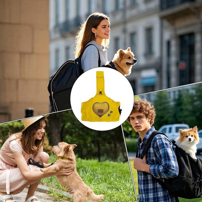 Транспортна сумка для собак та котів, переноска для тварин, зелено-жовта, 35.8 x 40.9 x 16.69 см