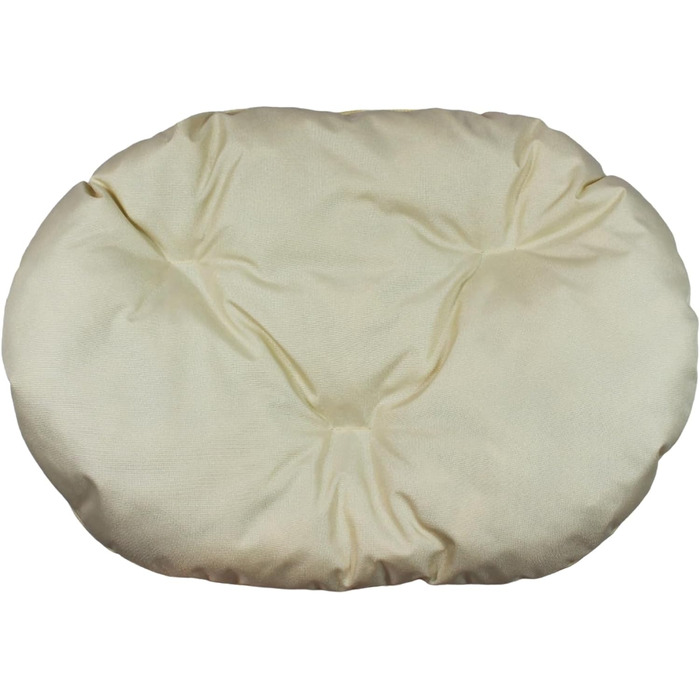 М'який лежак для собак та котів овальної форми, 80 x 58 см, бежевий колір. Лежанка для тварин, килимок, матрац для собак та котів. Можливість прання. Ідеально для переносних кліток та лежанок.