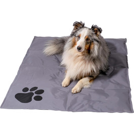 Kühlmatte für Hunde von dobar® - Kühldecke für Hunde & Katzen - Selbstkühlende Matte für Haustiere - 99,5 x 70 cm - Grau