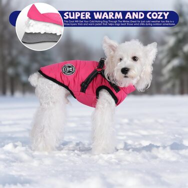 Зимня куртка для собак - водонепроникний теплий халат для маленьких, середніх та великих собак (зелений, 5XL, рожевий)