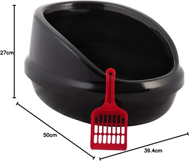 Кігтеточка Iris Ohyama PNE-500H біла - велика овальна лоток для котів, без кришки, BPA-free