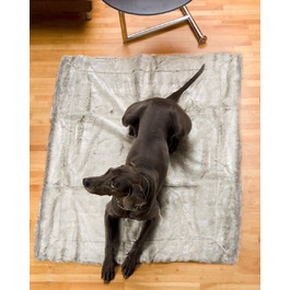 Плед з штучного хутра для собак, сріблястий лис, 60x90 см