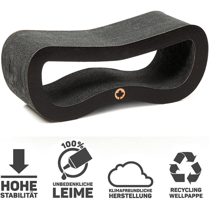 Котячий будиночок Kratzbrett Orbit Petite - когтеточка для котів, лежанка, чорний