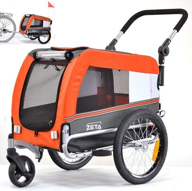 ПапіліоШоп Зета – вагончик для собак та котів, 3 розміри, стабільний, комфортний, практичний (Оранжевий)