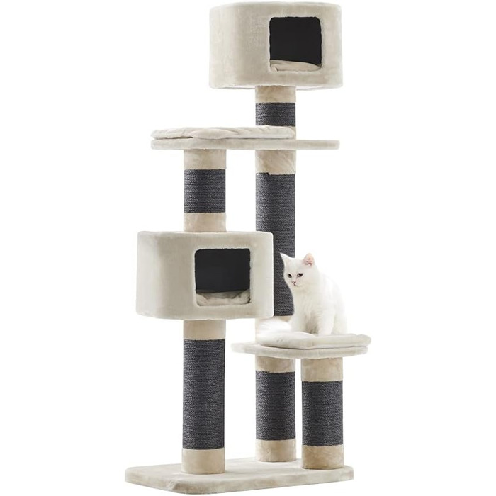 Дряпалка для котів Nobby Kratzbaum LOANO, кремового кольору, 70 x 50 x 164 см, 1 шт.