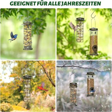 Набір годівниць для птахів Urban Deco 3 шт. з міцного металу, коричневі