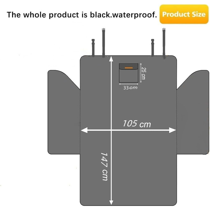 Захист багажника для собак Mercedes E-Klasse W214 (Седан/Універсал) з 8/2023, водовідштовхуюча підстилка для багажника, 175*105 см
