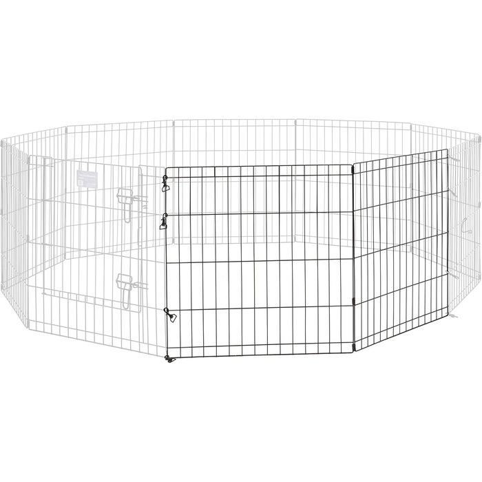 Розширювач для вольєру для тварин Midwest Homes for Pets | 2 панелі | Підходить для металевих вольєрів 60 см | Розмір: 60H x 120W см | В комплекті: 4 затискачі, 2 кілочки