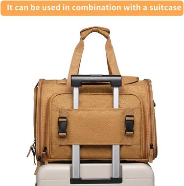 Рюкзак для тварин: переноска для собак, котів, цуценят. Дихаючий, складаний, для подорожей. Колір: коричневий, розмір: Small