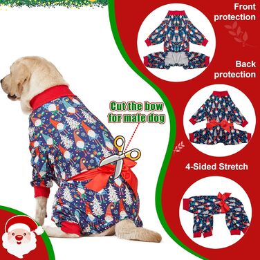 Піжама для собак LovinPet на Новий Рік, костюм гнома, теплий пуловер, великий розмір, одяг для пітбулів, костюм для собак X-Large