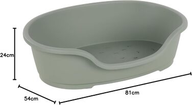 Кругле ліжко для собак Flamingo Tuck, зелене, розмір L (81x54x24 см), практичне, стильне та легко миється