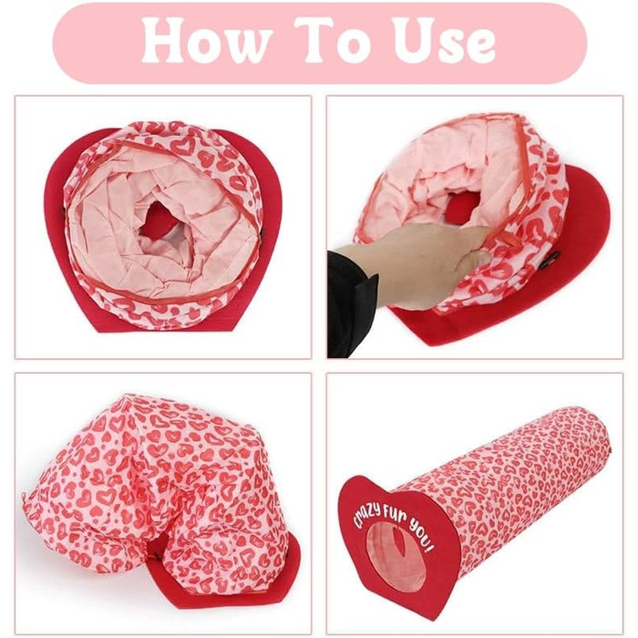 Туннель-іграшка для котів та тварин, Pop-Up, складаний, для дому (червоний)