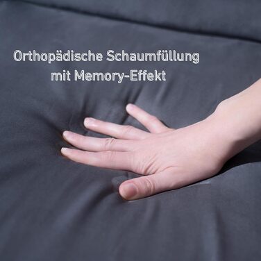 Ортопедичне ліжко для собак HomeConic середнього розміру - м'яке диван-ліжко з Memory Foam, зручне місце для сну, ліжко для собак та котів, сірого кольору