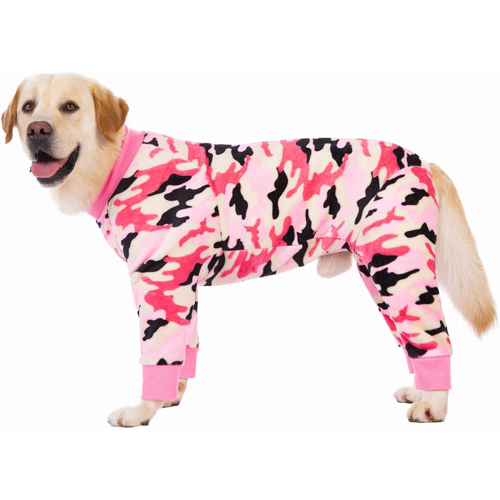 Комбінезон для собак, теплий оверсайз, після операцій, проти випадіння шерсті, для зими, розмір 26, зелений/камуфляж (66х96 см)