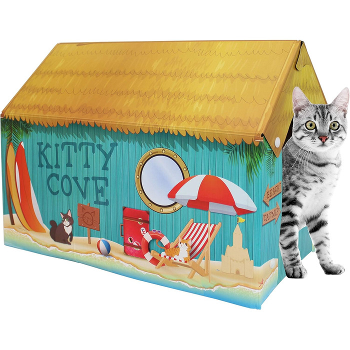 Будиночок для котів з кігтеточкою та котячою м'ятою Summer Kitty Cove