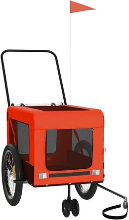 Трейлер для собак Oxford, 63x123x66 см, чорний (Model93916) / Трейлер для собак та котів, 135x68.5x73.5 см, оранжевий