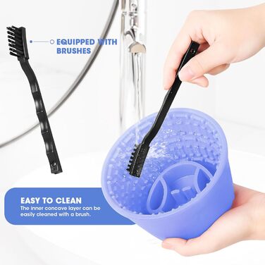 Повільна годівниця для собак, силіконовий лежак для собак, миска для їжі з лежаком, нековзна миска з присосками, миска для собак середніх та великих порід з лопаткою та щіткою, легко миється, блакитна