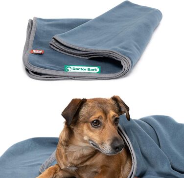 Doctor Bark м'яка флісова гігієнічна ковдра для собак, прана при 95°C, для дивану та лежанки, 120x90 см, беж, Німеччина